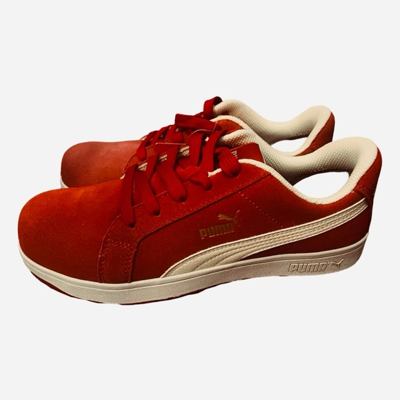 Puma Safety Women's Iconic Low Composite Toe Red White Sz 9.5 NIB - Picture 2 of 10